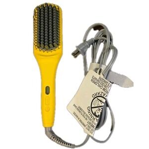 Drybar The Brush Crush Heated Straightening Brush Yellow Model 900-1595-4 120V